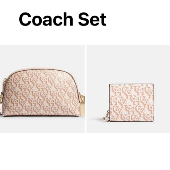 Coach Handbags - ❌SOLD❌RTC-NWT Coach Madi Crossbody Bag & Wallet Gold/Chalk Signature Monogra…